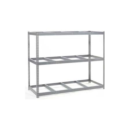 Global Equipment Wide Span Rack 96Wx24Dx84H, 3 Shelves No Deck 800 Lb Cap. Per Level, Gray 716271